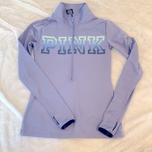 VS Pink 3/4 zip top size xs